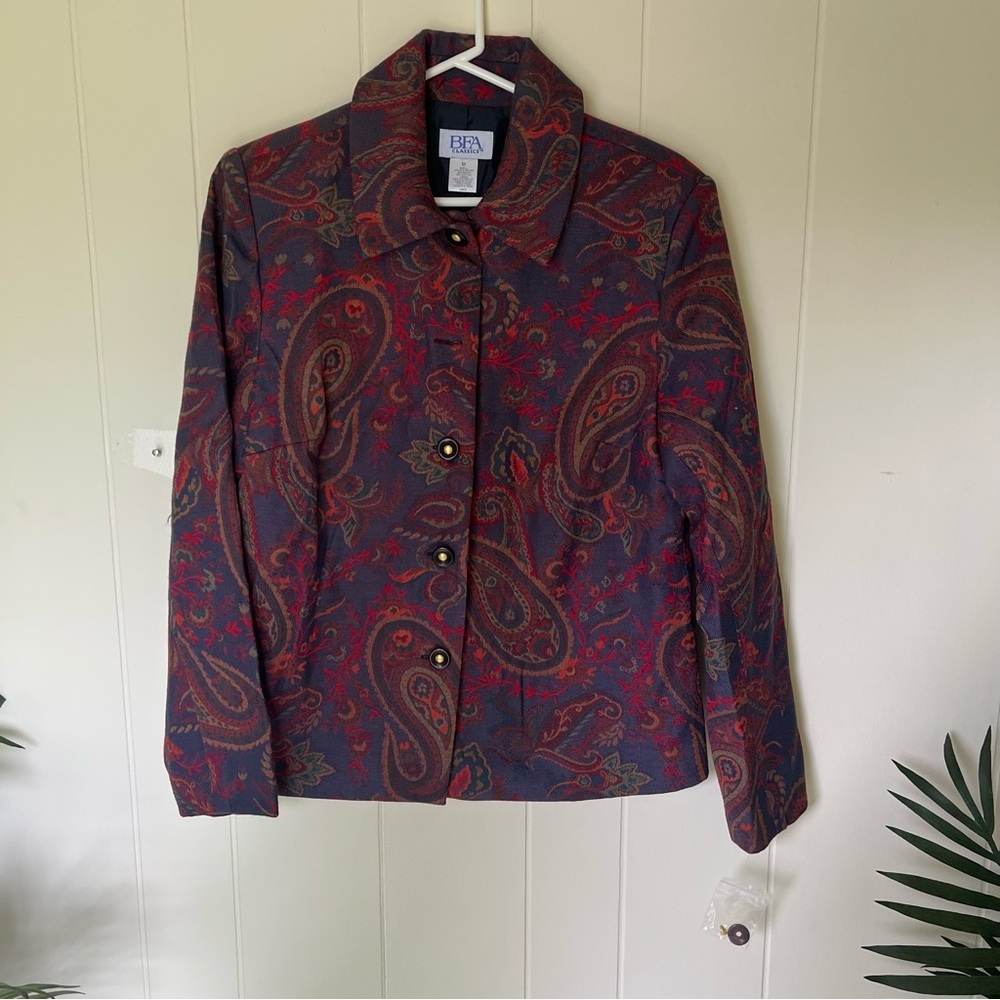 FA Classics Red and Orange Textured Jacket